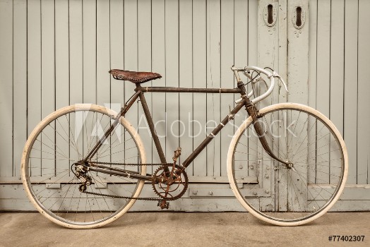 Bild på Vintage racing bicycle in an old factory